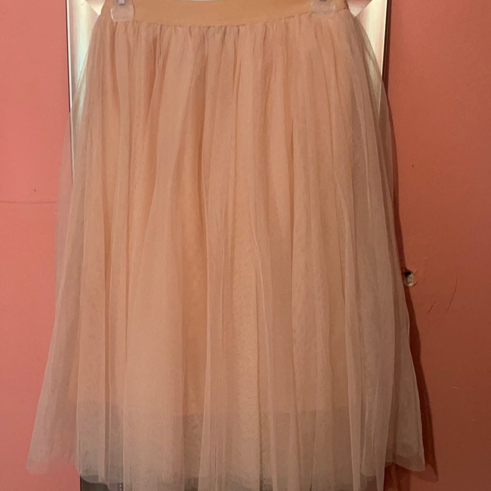 blush pink skirt